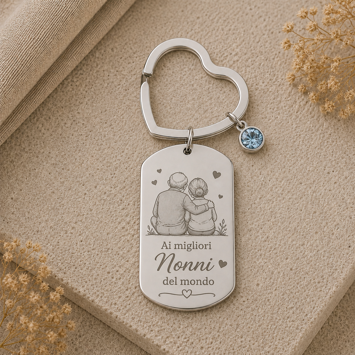 Portachiavi Personalizzabile nonni