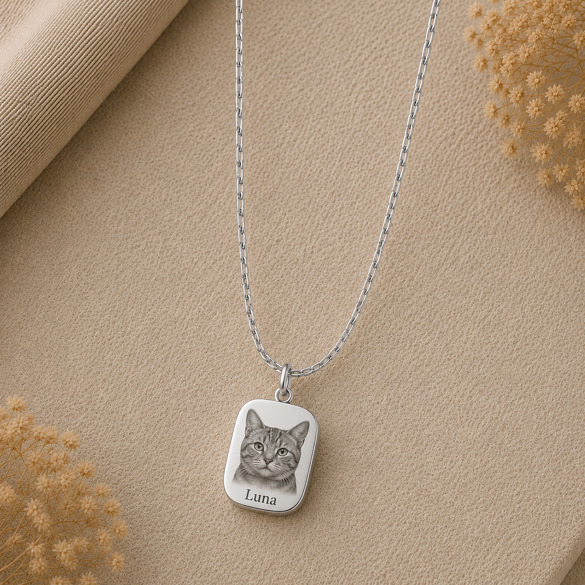 Collana Personalizzata con Foto del Gatto