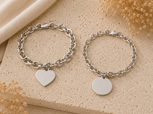 Bracciale chain con ciondolo Personalizzabile | Acciaio 316 L