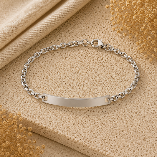 Bracciale Rolò piastra Personalizzabile | Acciaio 316 L