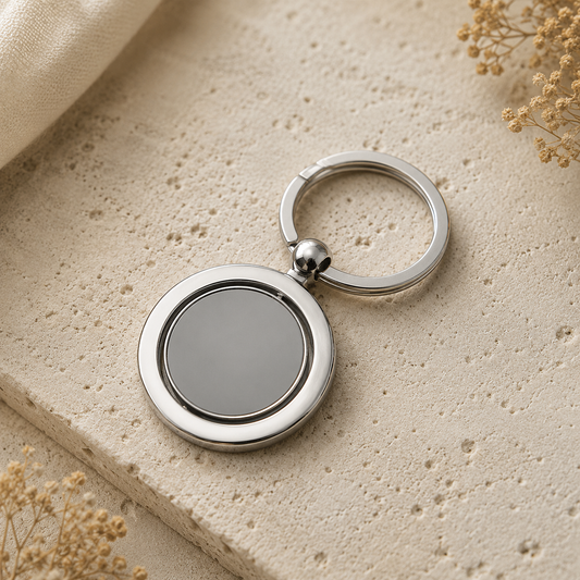 Portachiavi Rotondo Spinning | Acciaio 316L