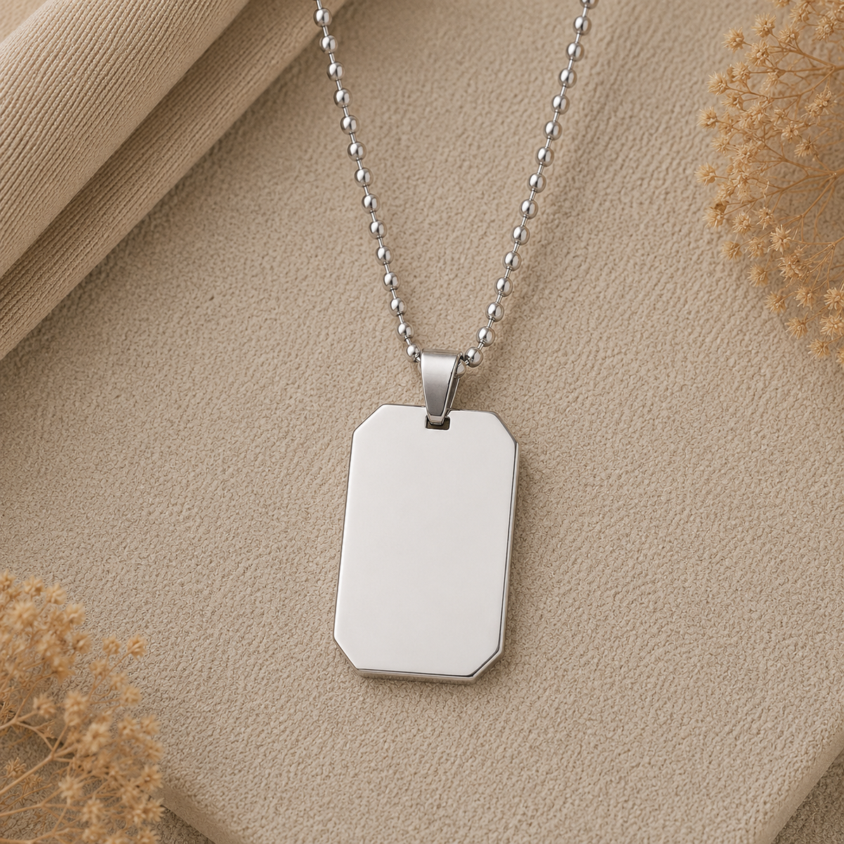 Collana piastra personalizzabile | Acciaio 316L