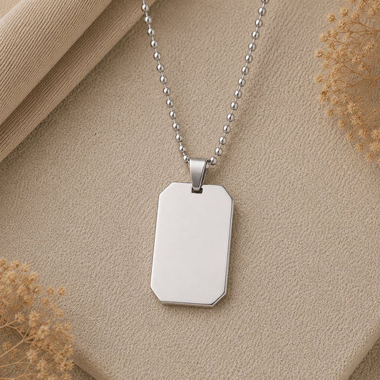 Collana piastra personalizzabile | Acciaio 316L
