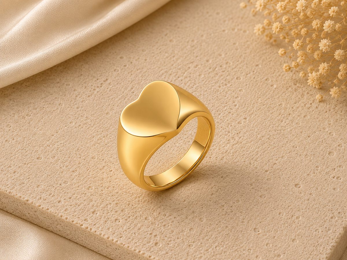Anello personalizzabile Cuore | Acciaio 316 L