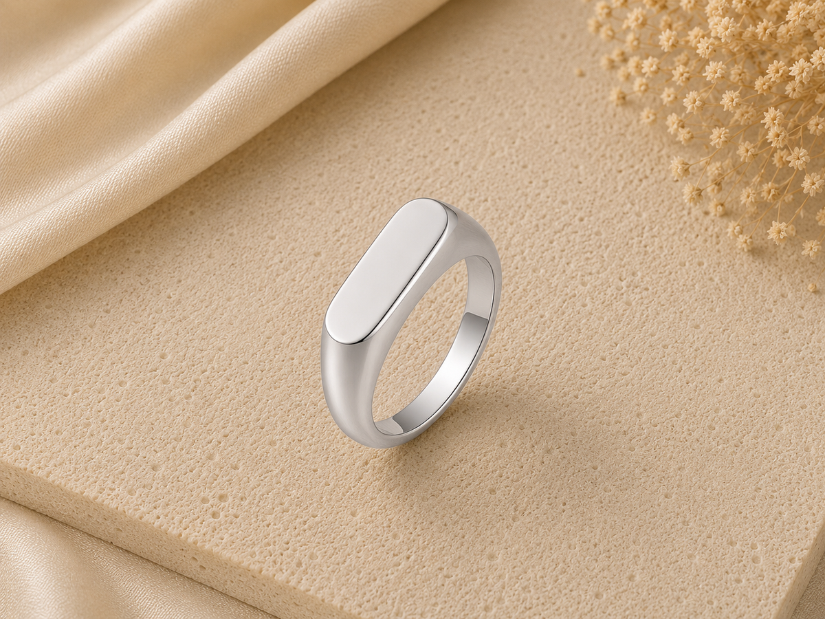 Anello personalizzabile allungato | Acciaio 316 L
